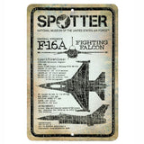 Spotter Tin Signs - F-16 Falcon