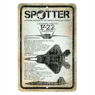 Spotter Tin Signs - F-22