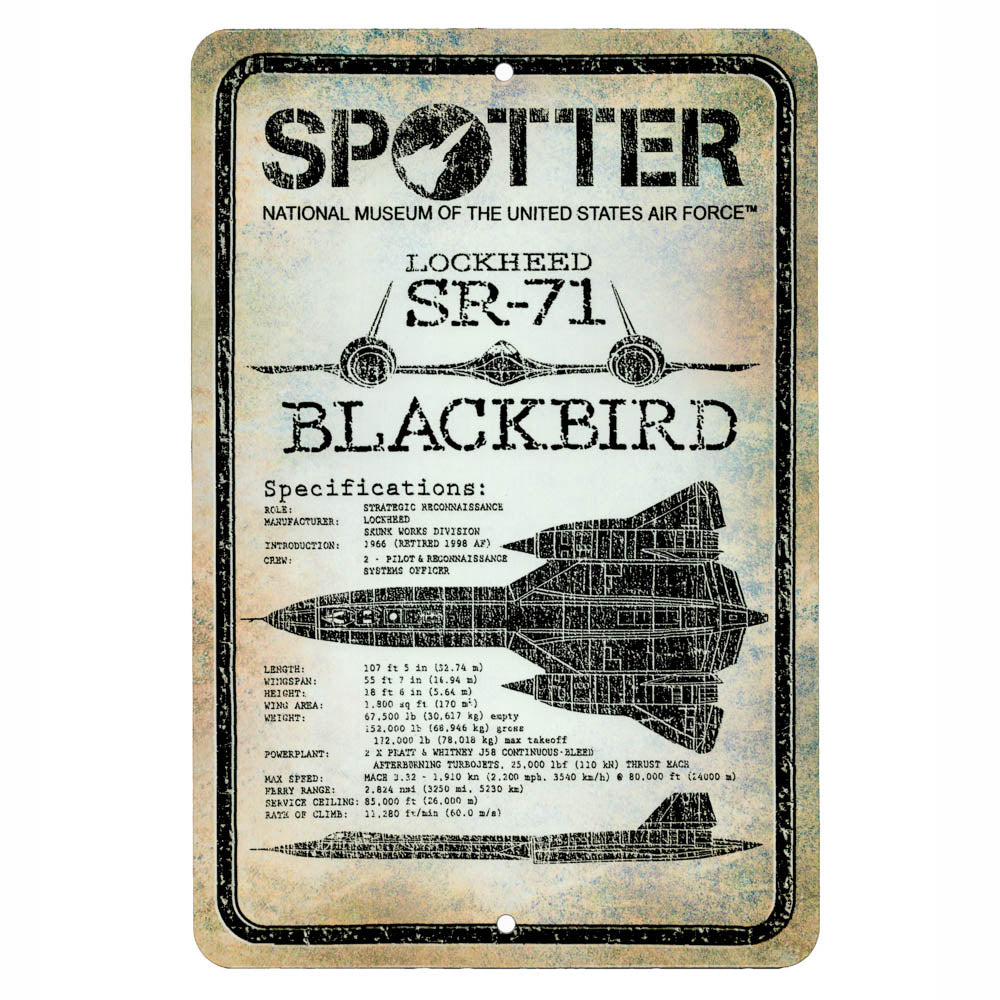 Spotter Tin Signs - SR-71