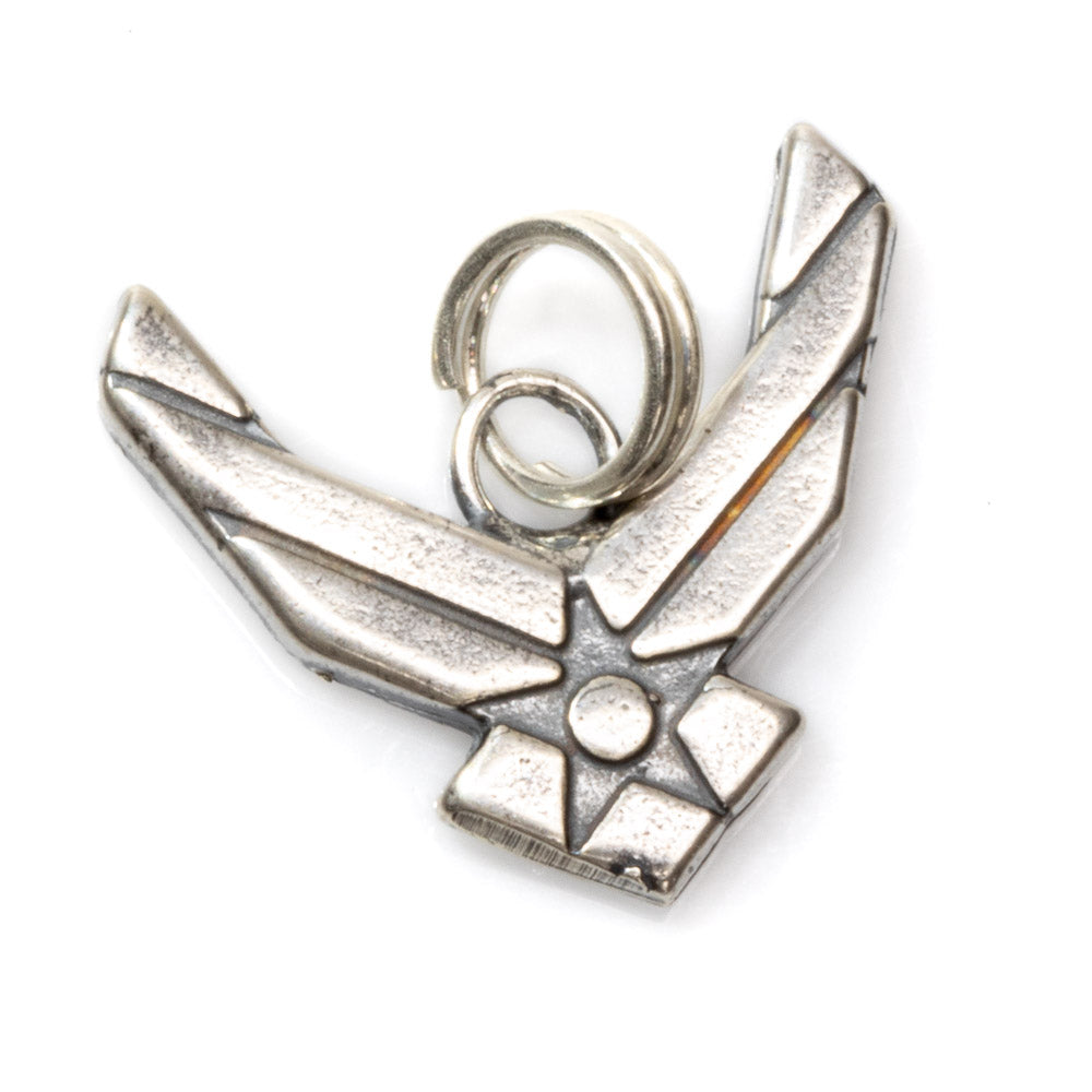 Sterling Silver Air Force Logo Charm