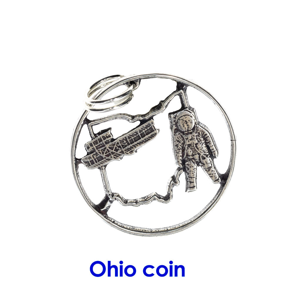 Sterling Silver Ohio State Coin Charm