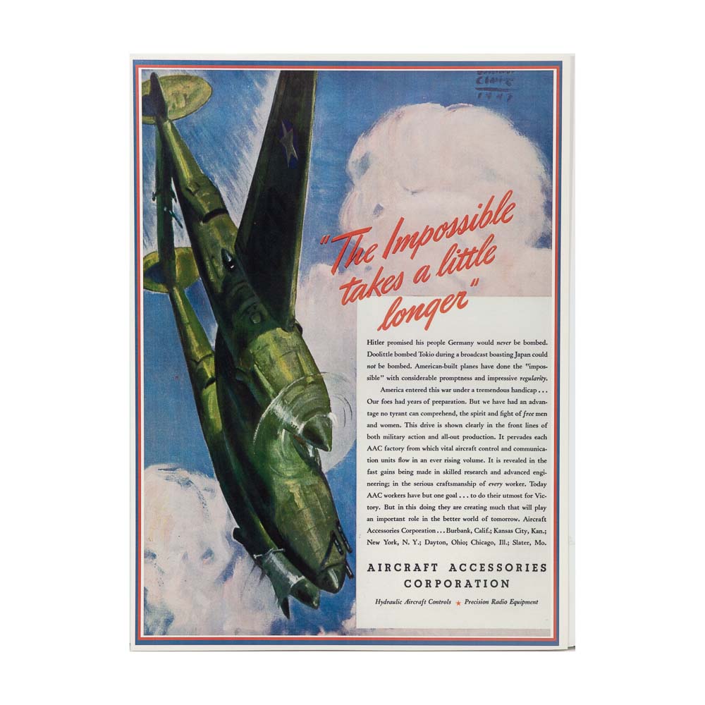The Impossible Takes a Little Longer Vintage Reproduction Poster
