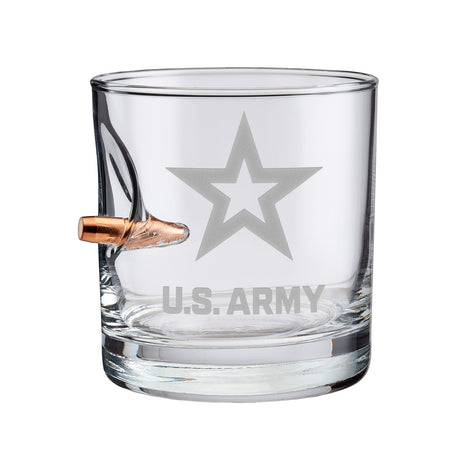 US Army Bullet Rocks Glass