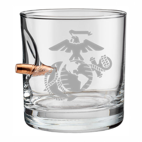 US Marines Bullet Rocks Glass