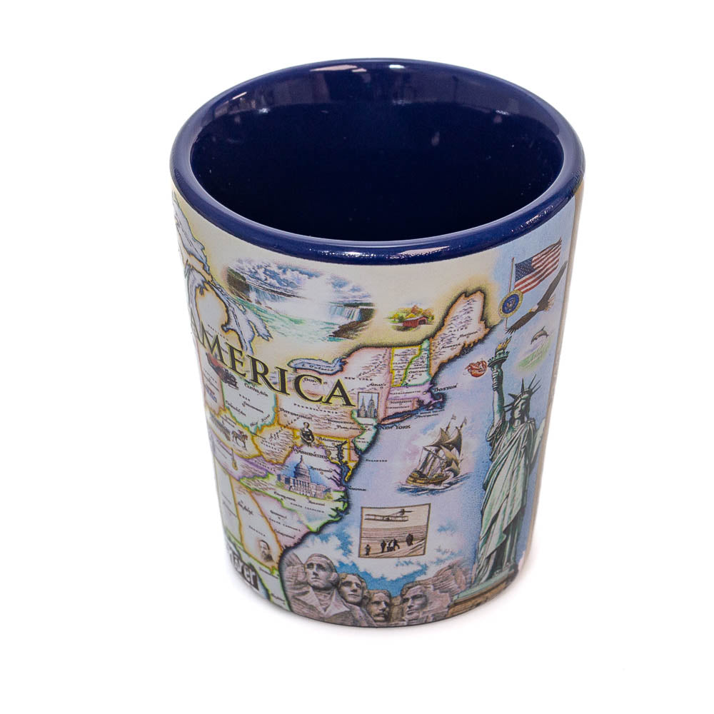 USA Map Shot Glass