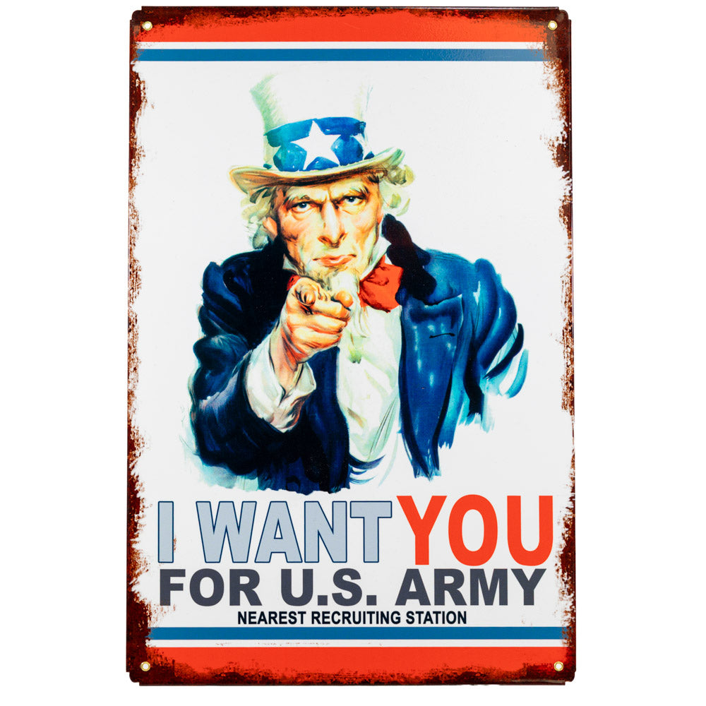 Uncle Sam Vintage Metal Sign