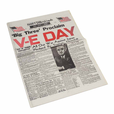 V-E Day Vintage Reproduction Newspaper