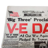 V-E Day Vintage Reproduction Newspaper