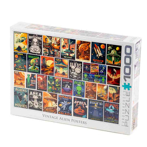 Vintage Alien Posters Puzzle
