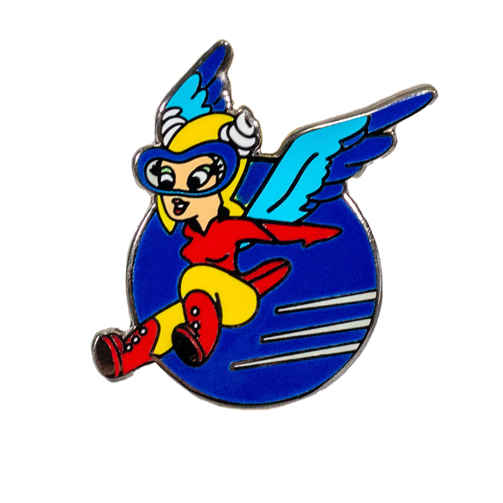WWII期 PR.ST Co社製 US Air Force Pilot Wings ヴィンテージ ロケットチャーム マザーオブパール K12金張り 925シルバー ペンダント Y18-J US WW2 Vintage Sterling Silver Pilot Bomber Badge Pin Wings