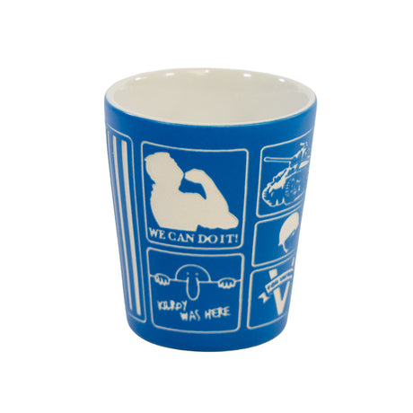 WWII Etched Propaganda Shot Glass