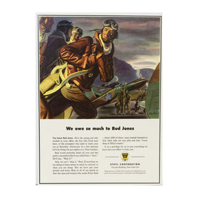 We Owe So Much to Bud Jones Vintage Reproduction Poster