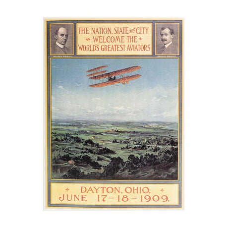 Welcome The World's Greatest Aviators Vintage Reproduction Poster