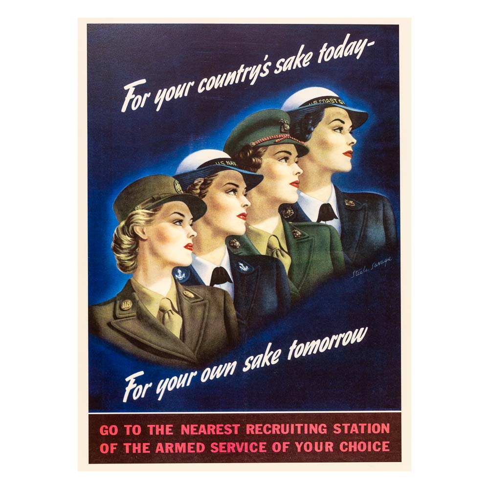 Women's Vintage Recruiting Poster Reproduction
