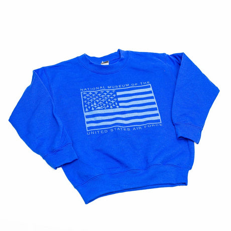 Youth Flag/Plane Sweatshirt in Blue